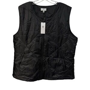 NWT Socialite Puffer Vest Women’s L/XL Lightweight Casual Black